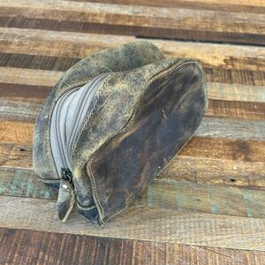 Myra Distressed Leather Travel Toiletry Bag. New without tags.